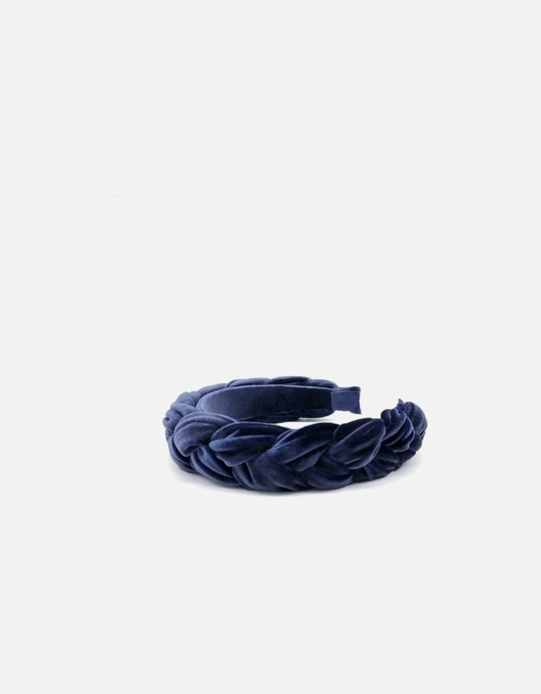 Duchess Plaited Headband - Denim Blue