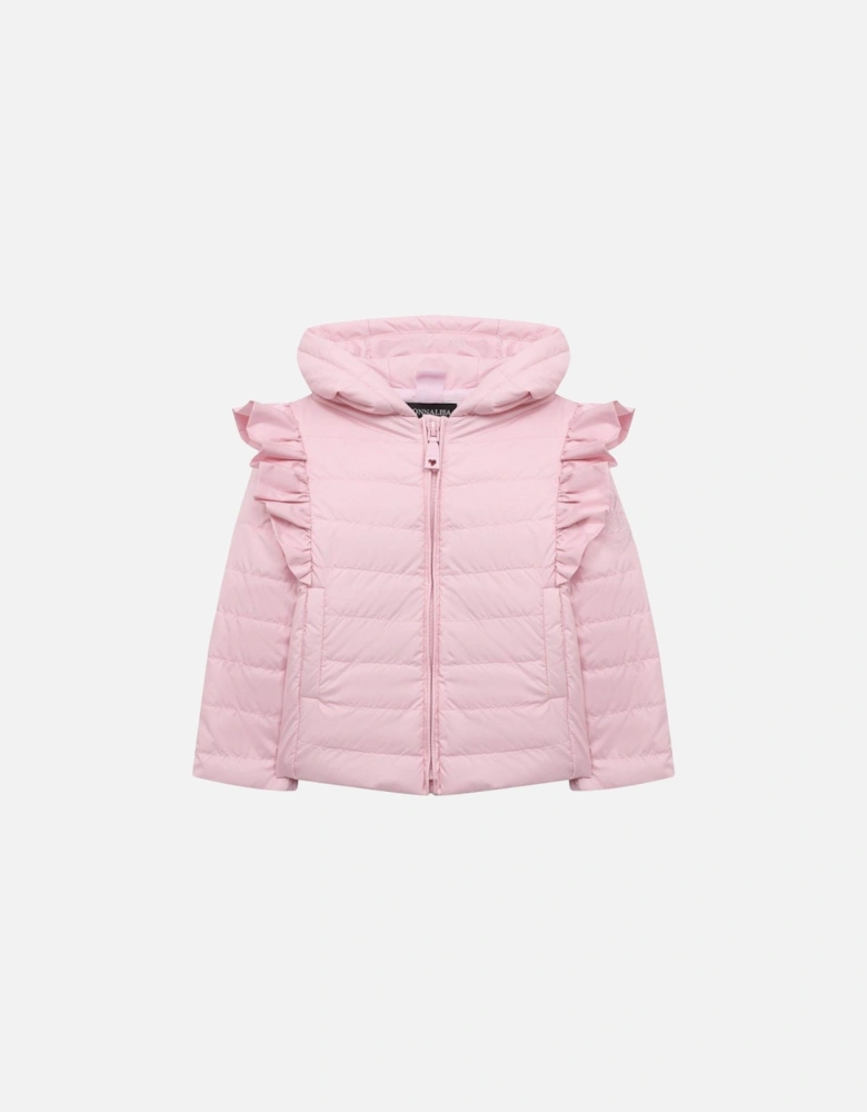 Baby Girls Pink Frill Jacket
