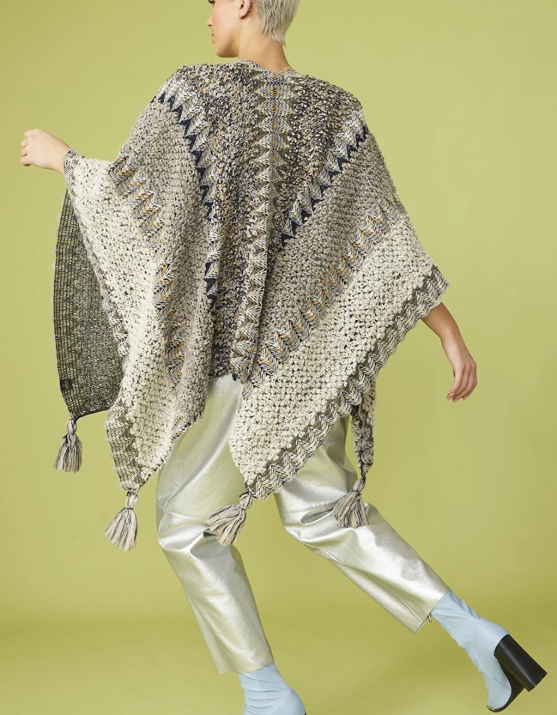 Knitted Mutli-Coloured Cape