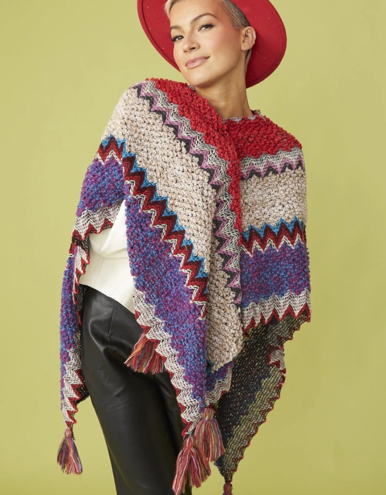 Knitted Mutli-Coloured Cape