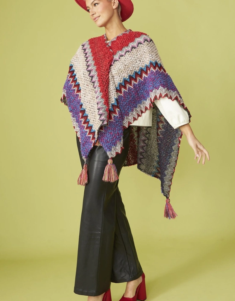 Knitted Mutli-Coloured Cape