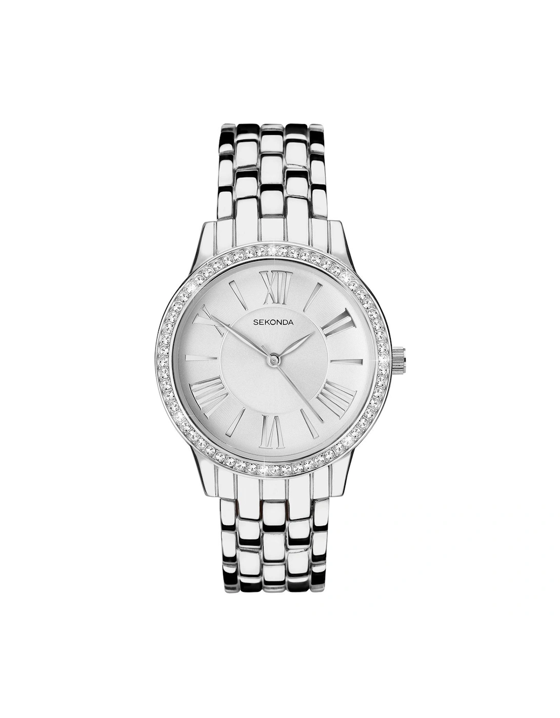 Ladies Charlotte Silver Alloy Bracelet with Silver Dial Watch, 2 of 1