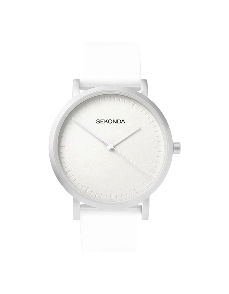Ladies Palette White Silicone Strap with White Dial Watch