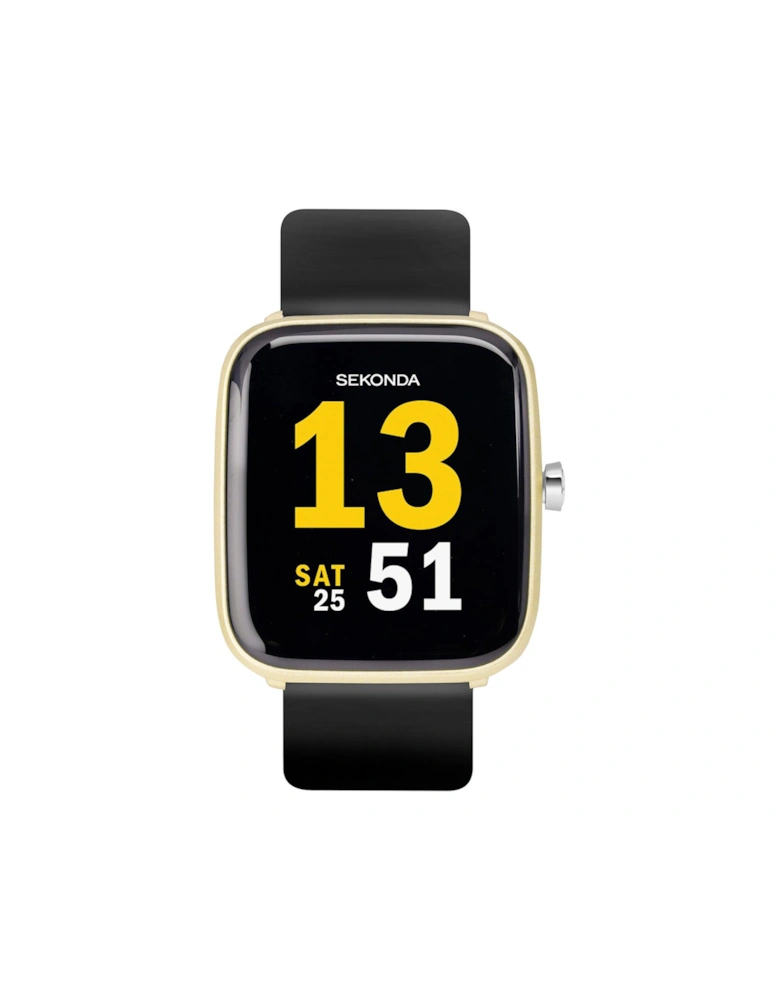 Ladies Motion Silicone Strap Smartwatch - Gold/Black