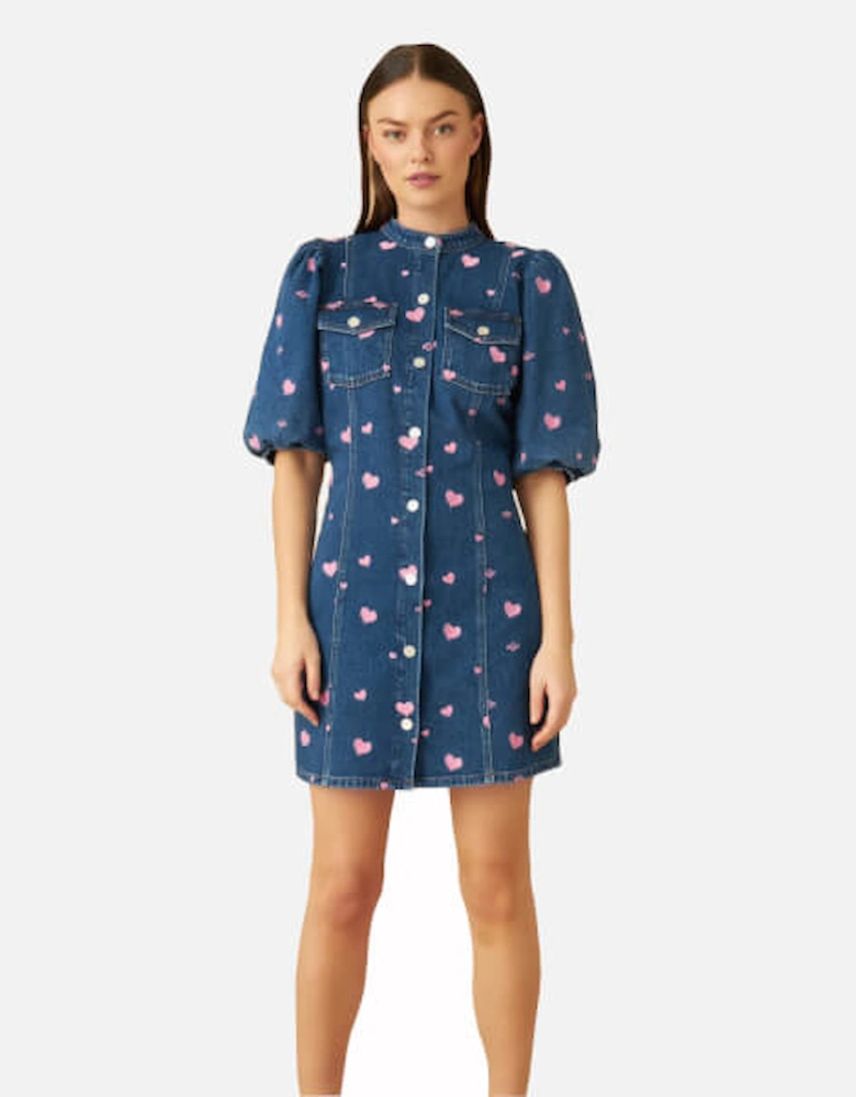 Celiacras Embroidered Organic Denim Dress