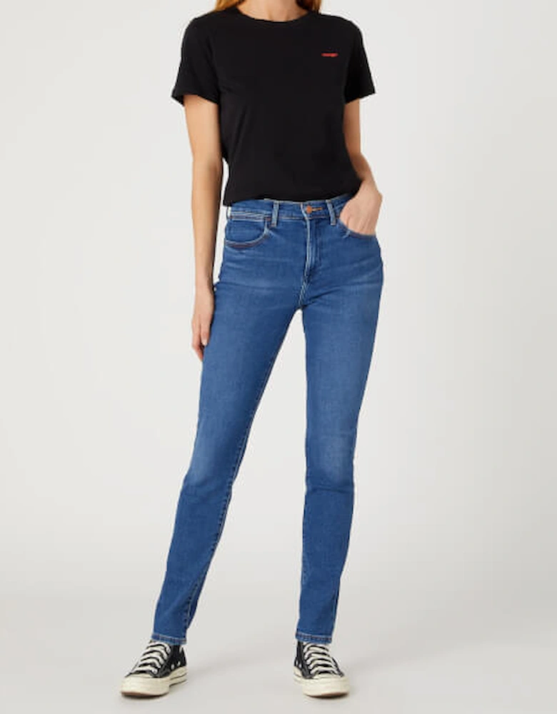 High-Rise Skinny Denim-Blend Jeans