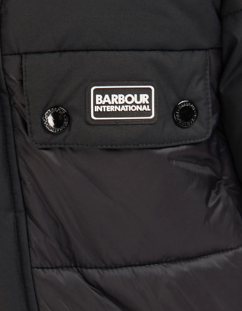 international Boy's Black Redford Parka Quilted Jacket.