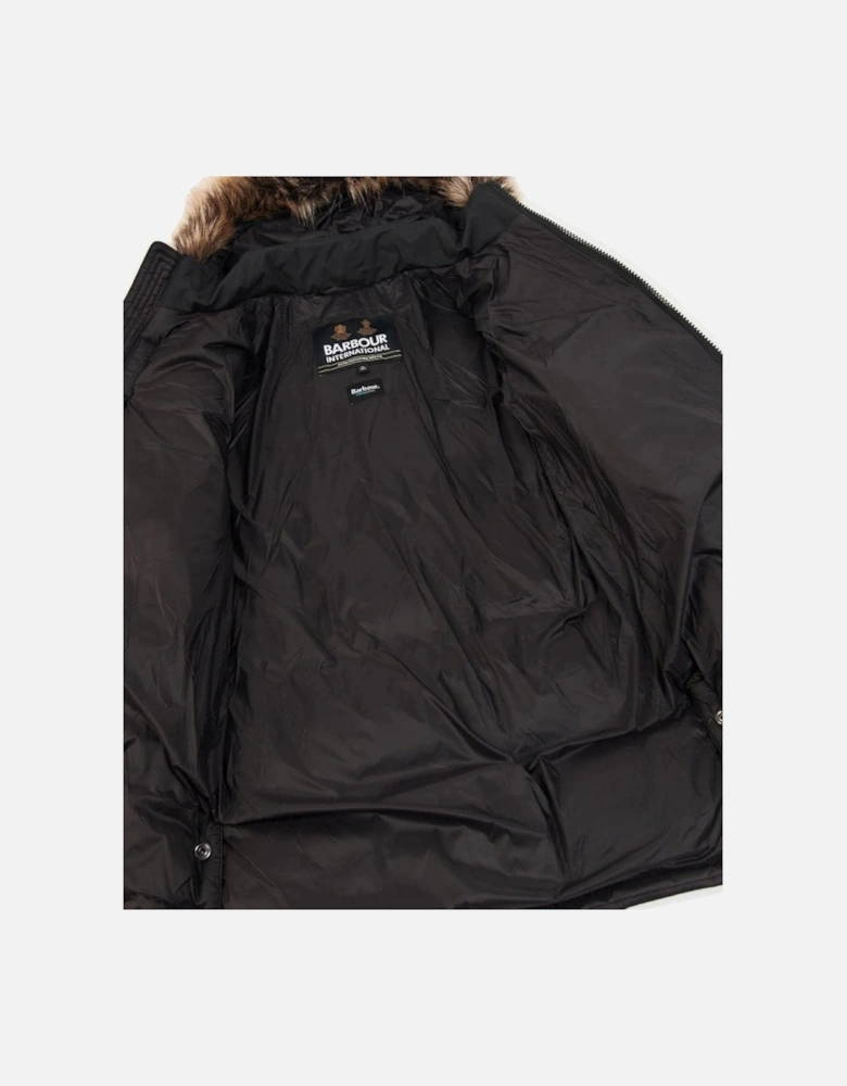 international Boy's Black Redford Parka Quilted Jacket.