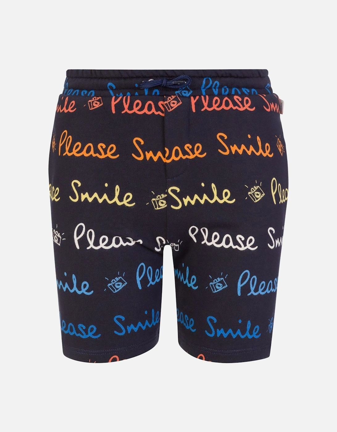 Kids-Boys Please Smile All Over Print Shorts Navy, 3 of 2