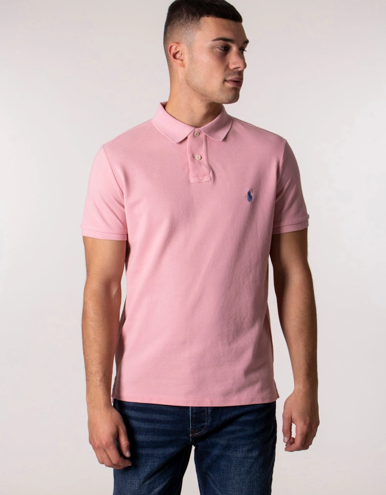 Custom Slim Fit Mesh Polo Shirt