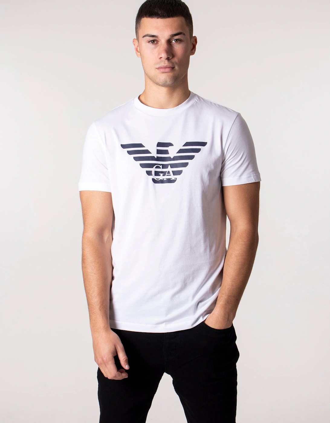 Slim Fit Pima Jersey Eagle Logo T-Shirt, 5 of 4