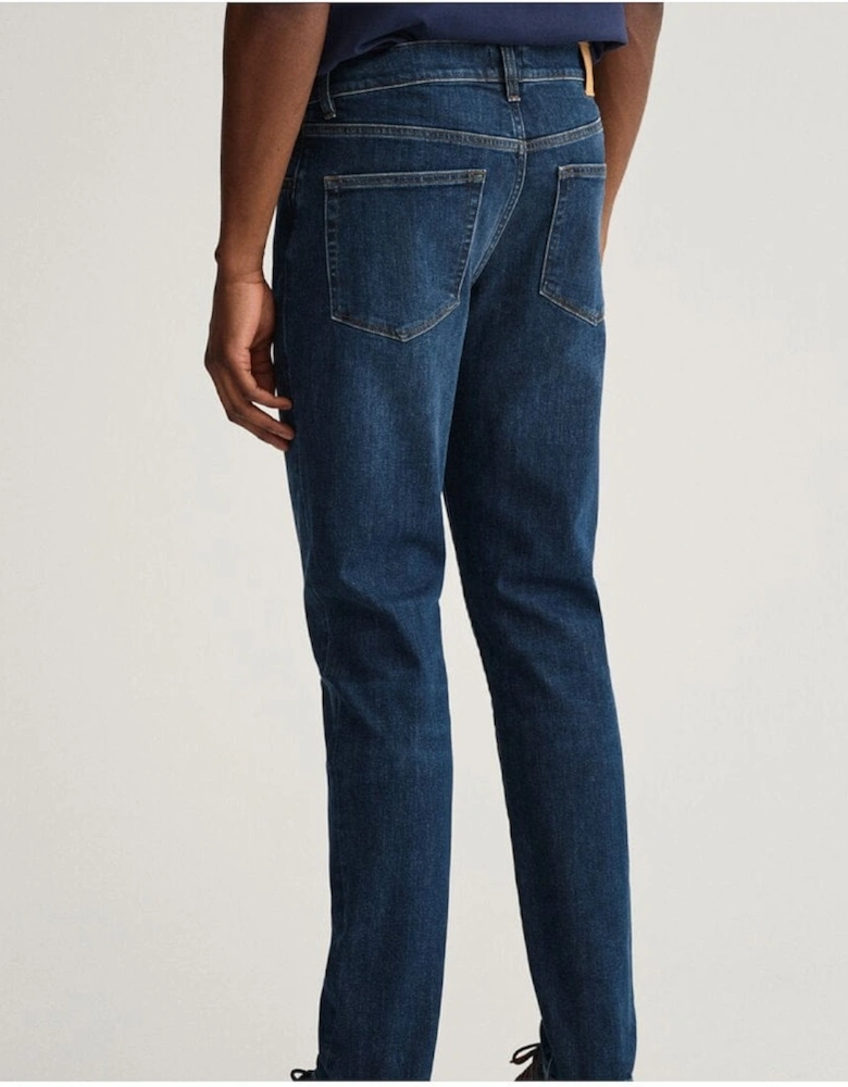Hayes Slim Fit Jeans Dark Blue Worn in