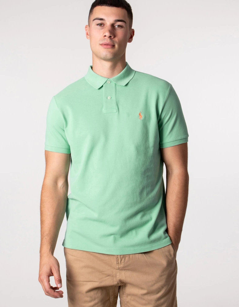 Custom Slim Fit Mesh Polo Shirt