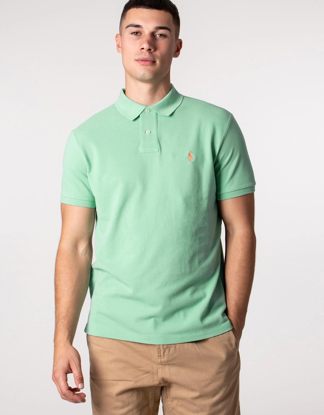 Custom Slim Fit Mesh Polo Shirt