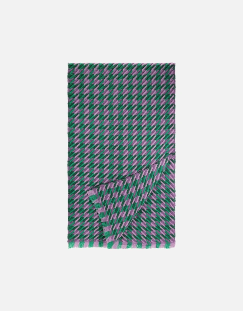 Green Cashmere Blend Check Scarf