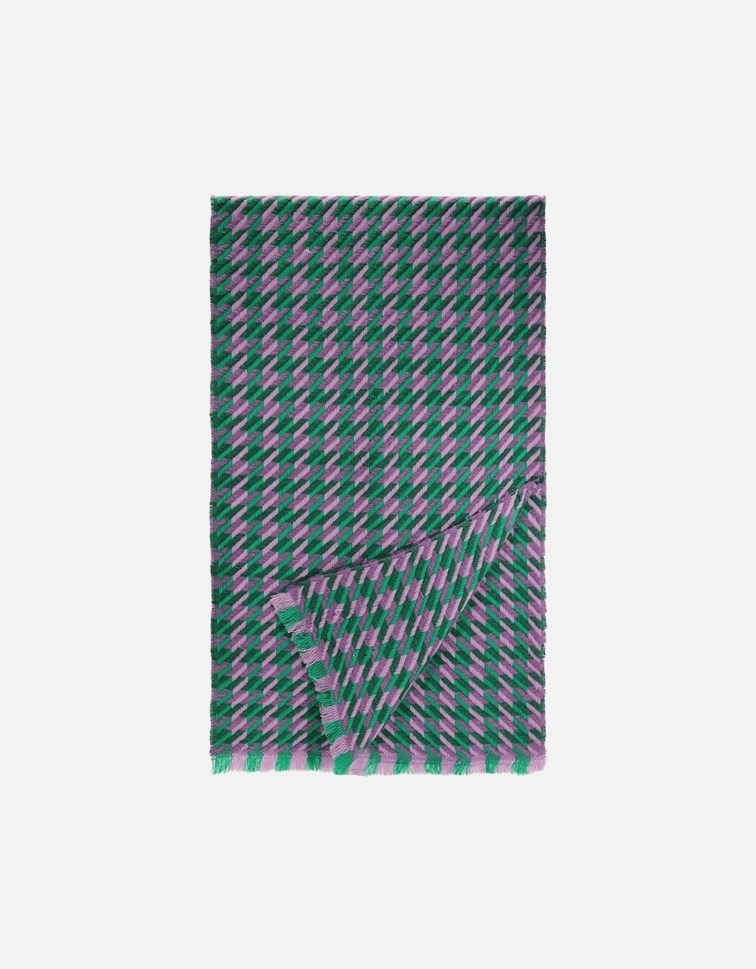 Green Cashmere Blend Check Scarf