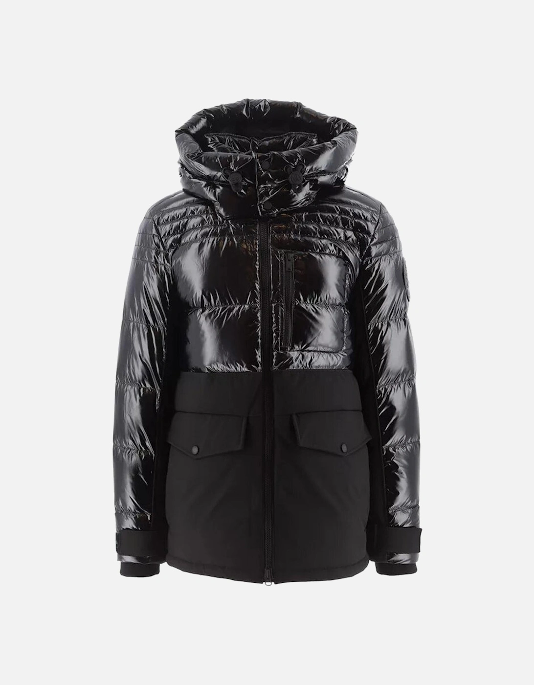 Mens Dugald 2 Panelled Quilt Jacket Black, 2 of 1