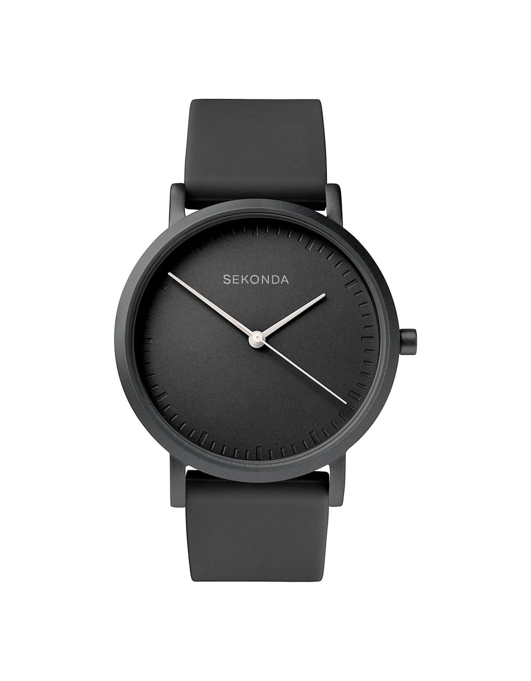 Ladies Palette Black Silicone Strap with Black Dial Watch, 3 of 2