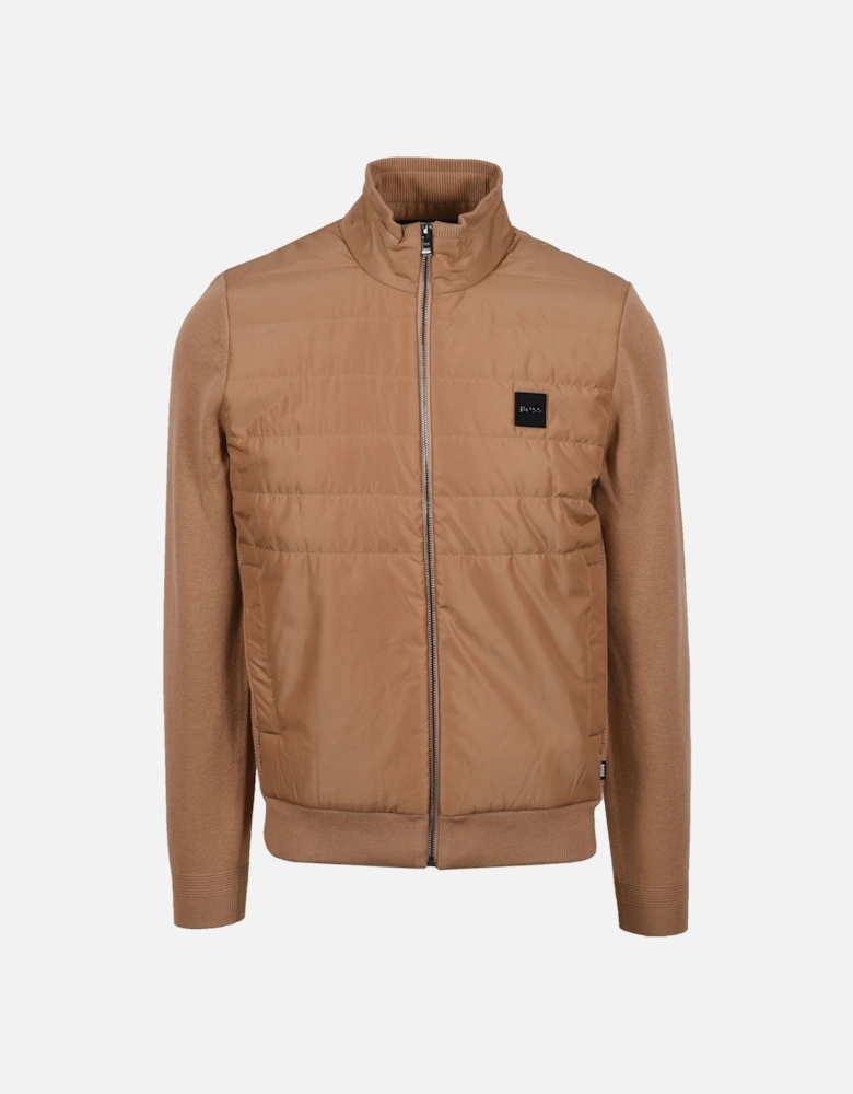 Boss Lavando Full Zip Knitwear Medium Beige