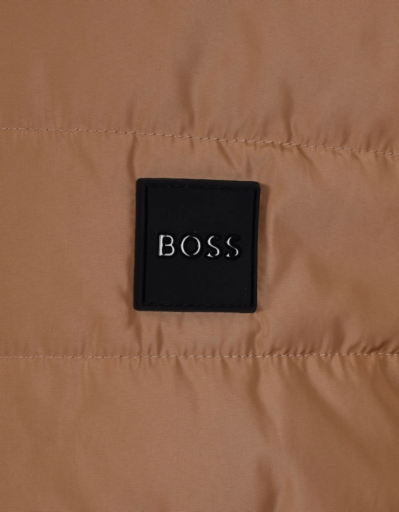 Boss Lavando Full Zip Knitwear Medium Beige