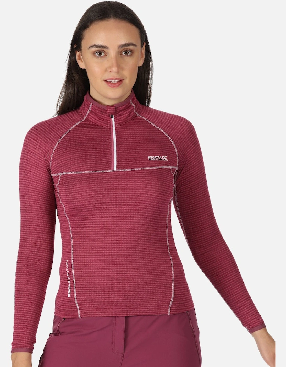 Womens Ladies Yonder Half Zip Long Sleeve Moisture Wicking Top, 5 of 4