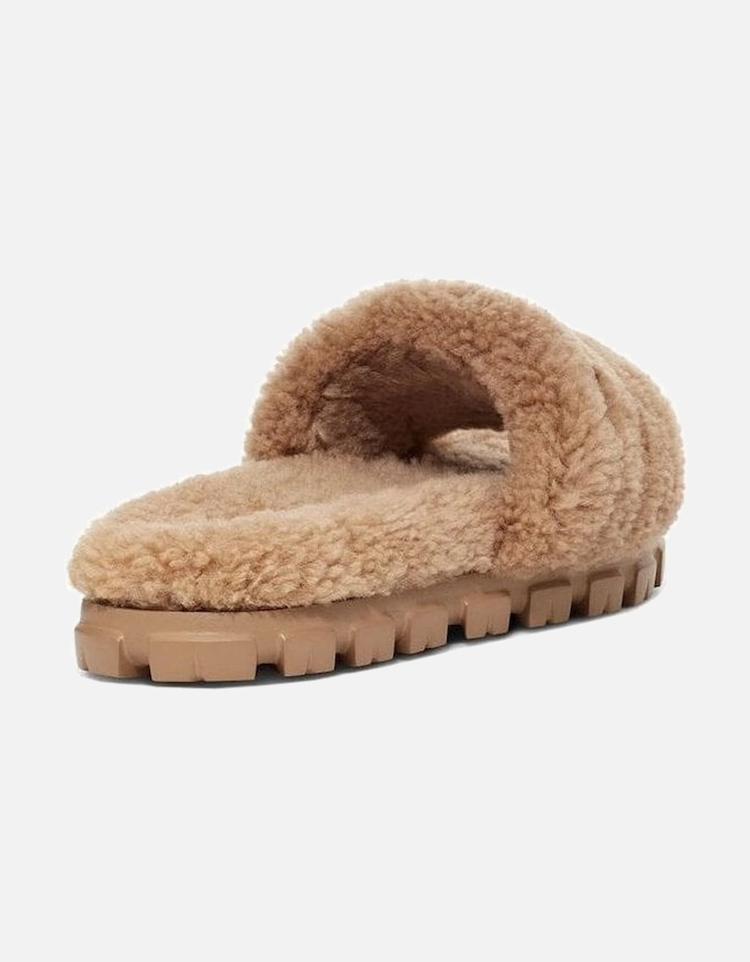 Women's Chestnut Cozetta Curly Slippers.