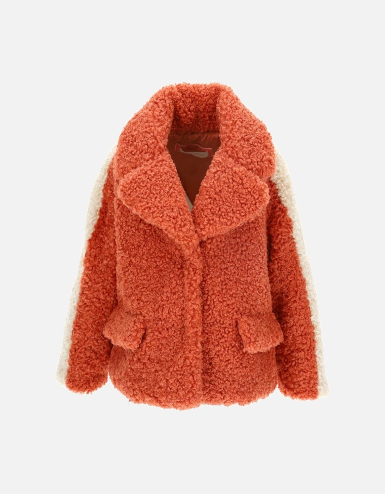 Girls Orange Synthetic Fur