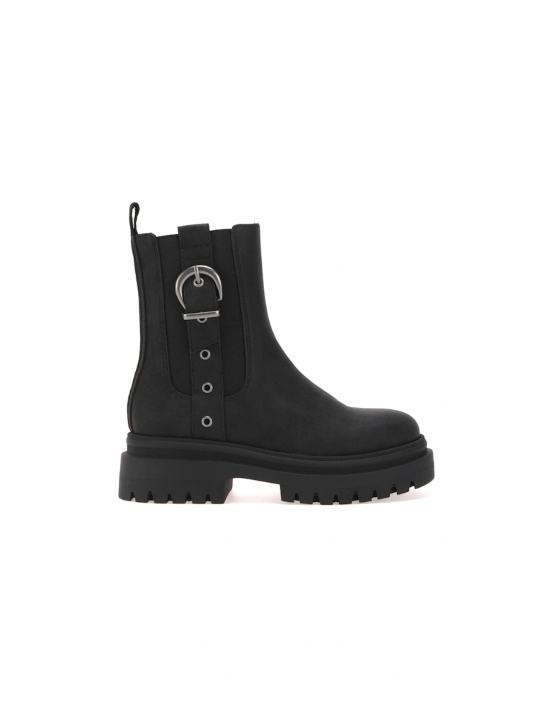 Dekko Buckle Ankle Boots - Black