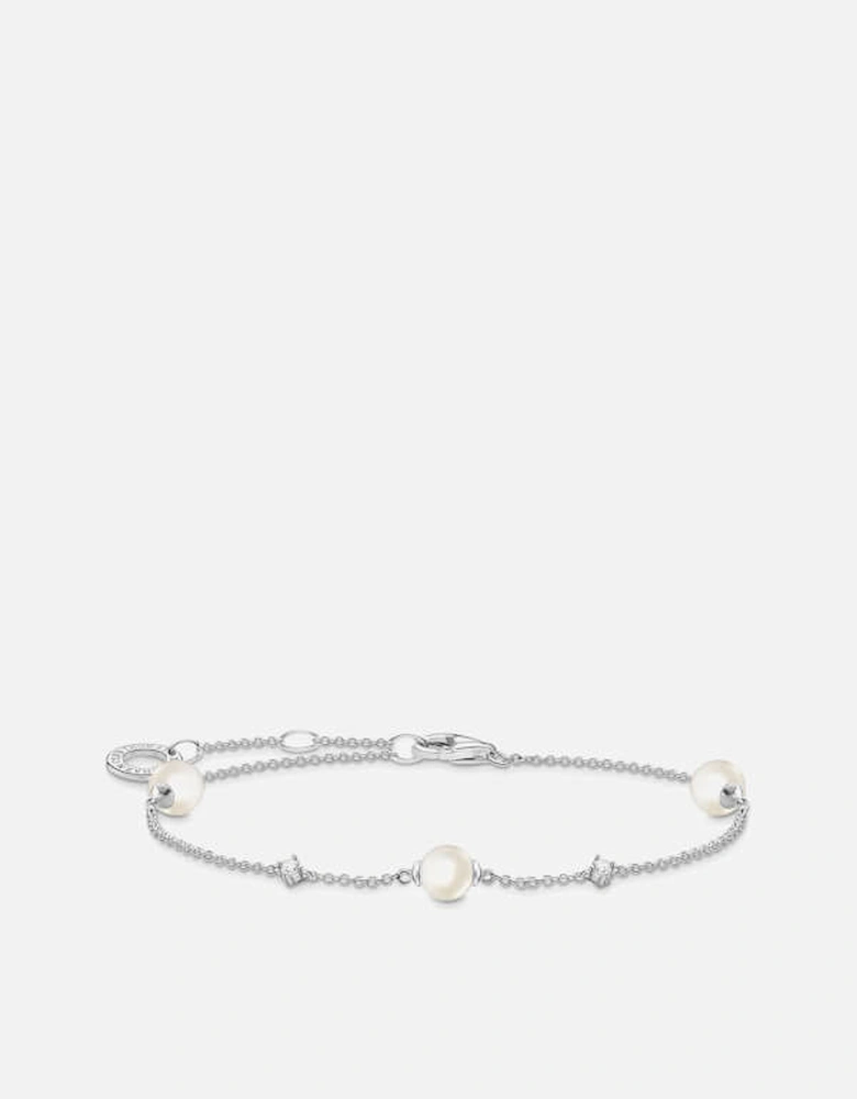 Women's Pearl Bracelet - Silver