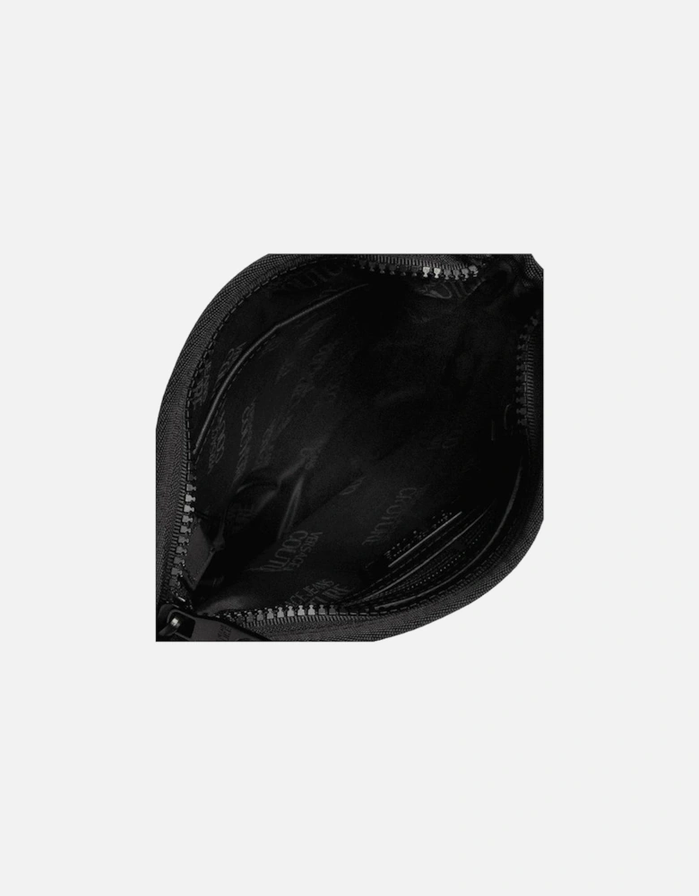 Nylon Graphic Logo Black/Gold Pouch Bag