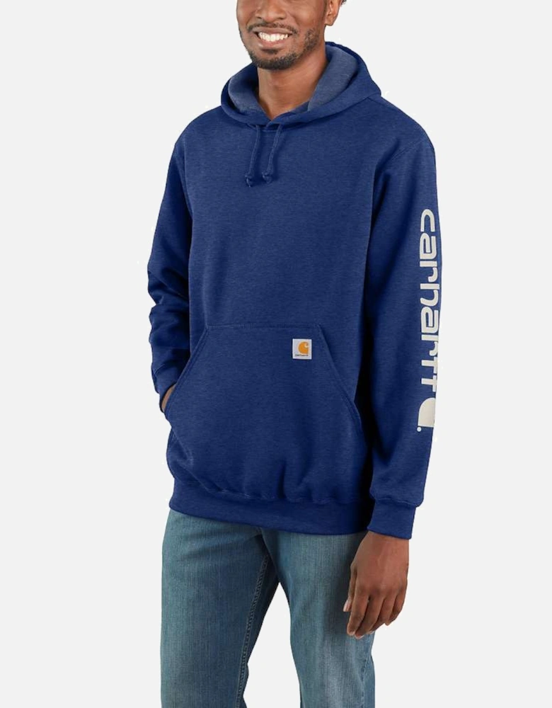 Carhartt Mens Polycotton Stretchable Sleeve Logo Hooded Sweatshirt Top