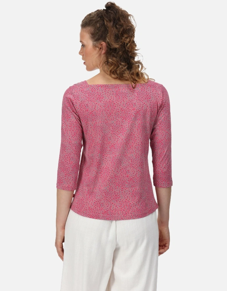 Womens Polexia Cotton 3/4 Sleeve Jersey Top