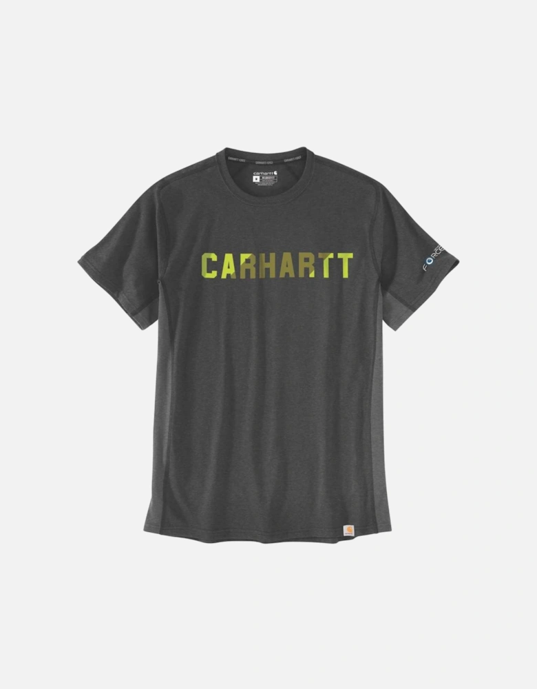 Carhartt Mens Force Flex Block Logo Short Sleeve T Shirt
