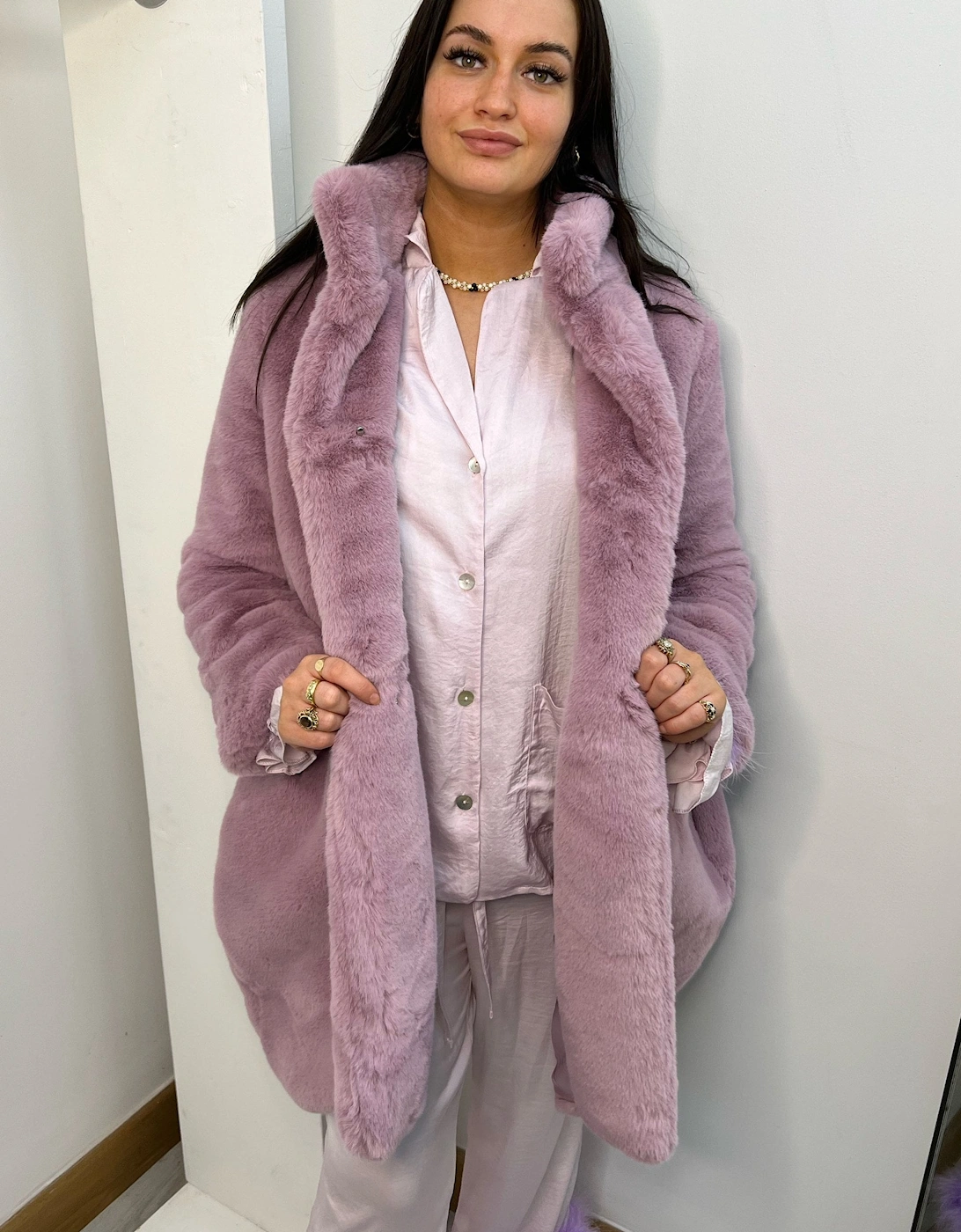 Purple Oversized Faux Fur Coat, 11 of 10