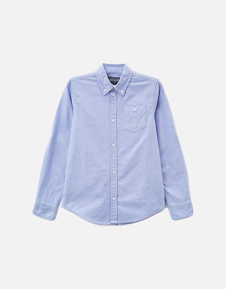 KIDS-BOYS LONG SLEEVE SHIRT BLUE