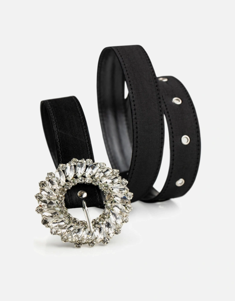 Belt with diamanté buckle