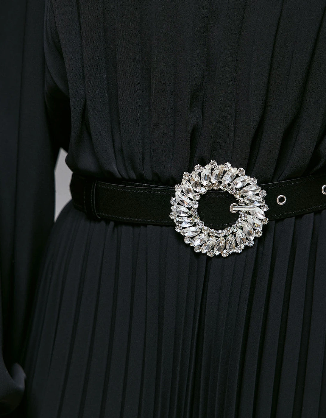 Belt with diamanté buckle