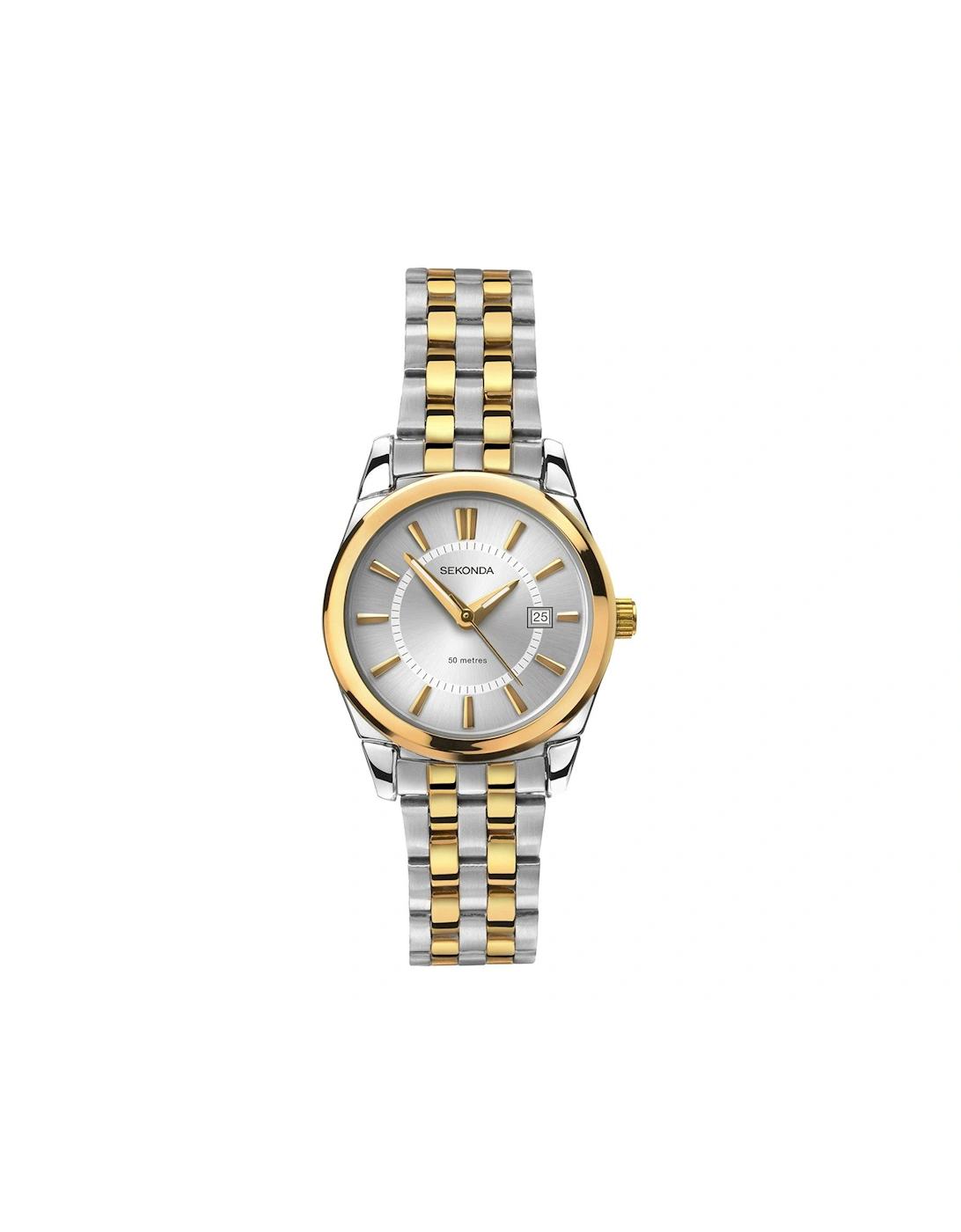 Ladies Riley Two Tone Stainless Steel Bracelet with Silver Dial Watch, 2 of 1