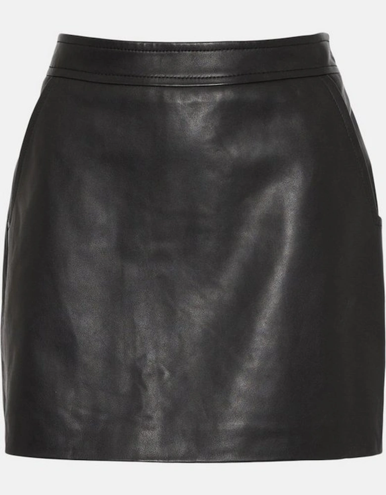 Leather Signature Mini Skirt