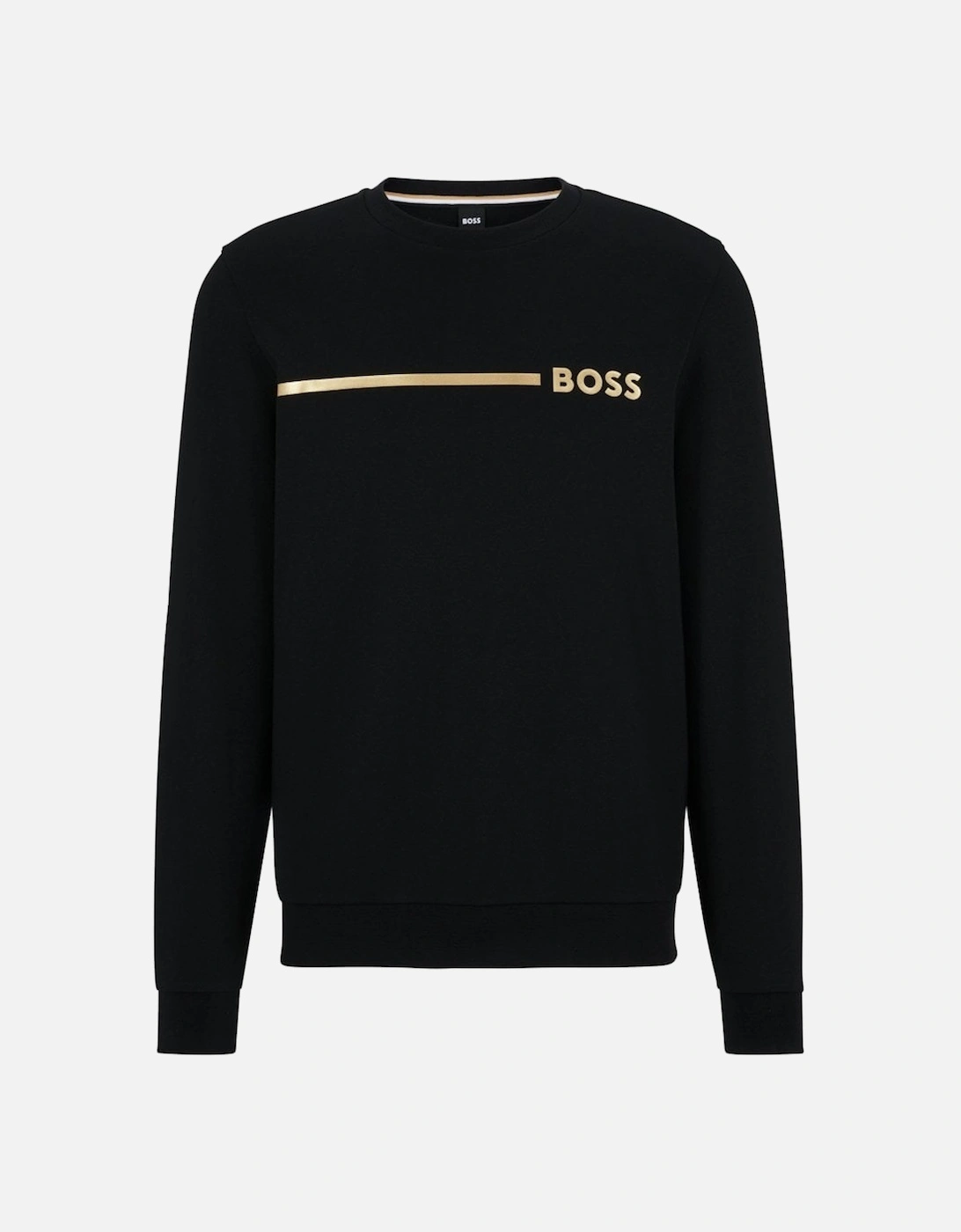 Men's Black Sweatshirt With Gold Logo., 3 of 2