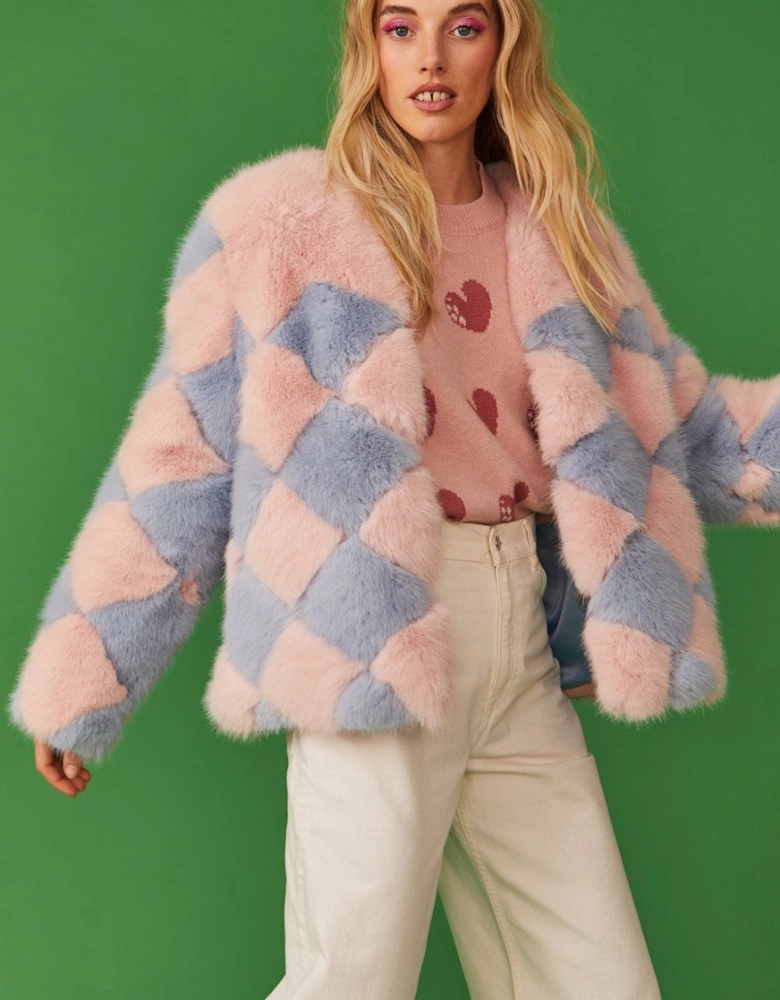 Delilah Diamond Faux Fur Coat