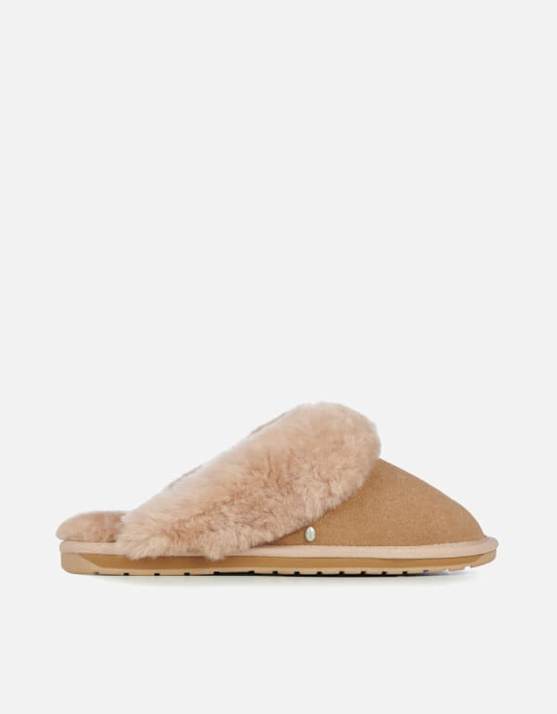 Australia Jolie Suede and Shearling Slippers
