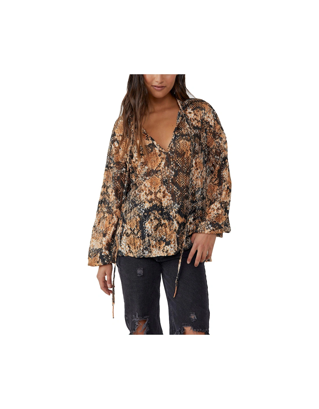 Out For The Night Printed Blouse - Snake Combo, 3 of 2