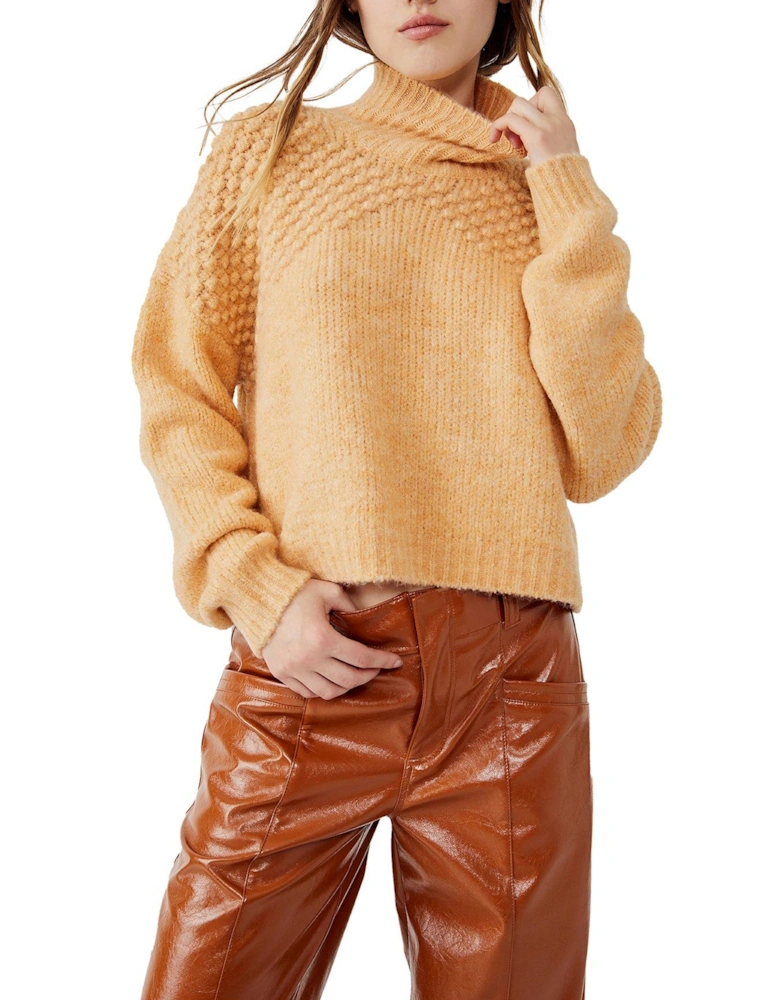 Bradley Pullover Knit - Camel Heather
