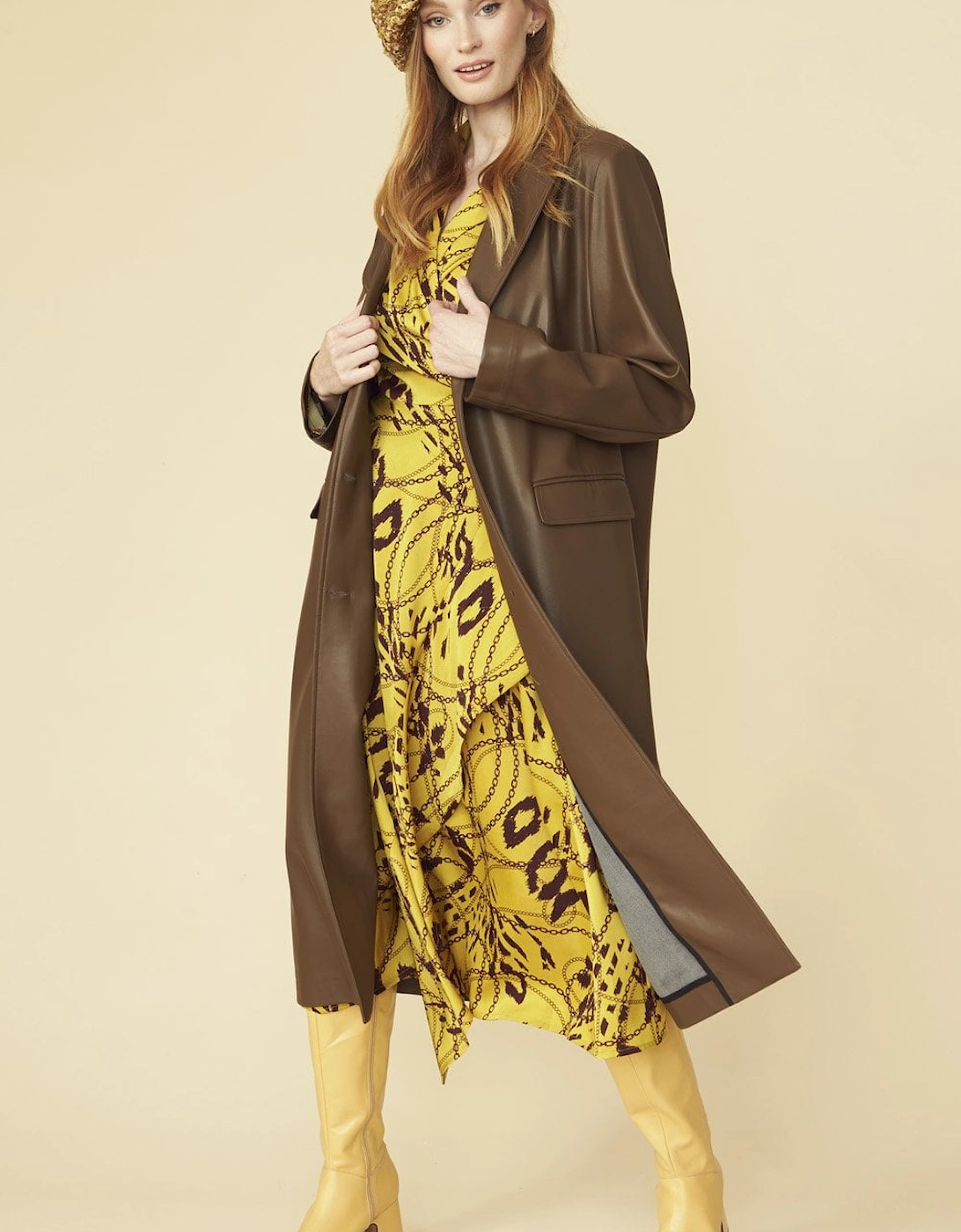 Chocolate Brown Eco Leather Trench Coat, 11 of 10