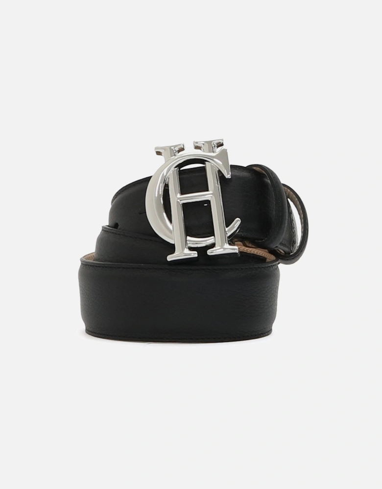 Classic Black Branded Buckle Belt