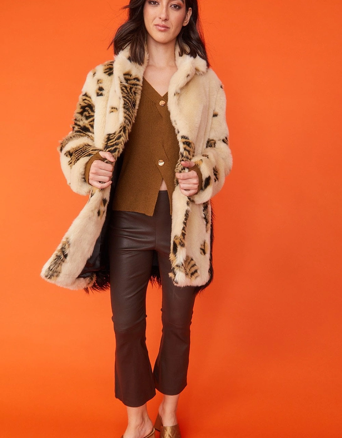 Tiger Faux fur and Mongolian Cream Coat, 6 of 5