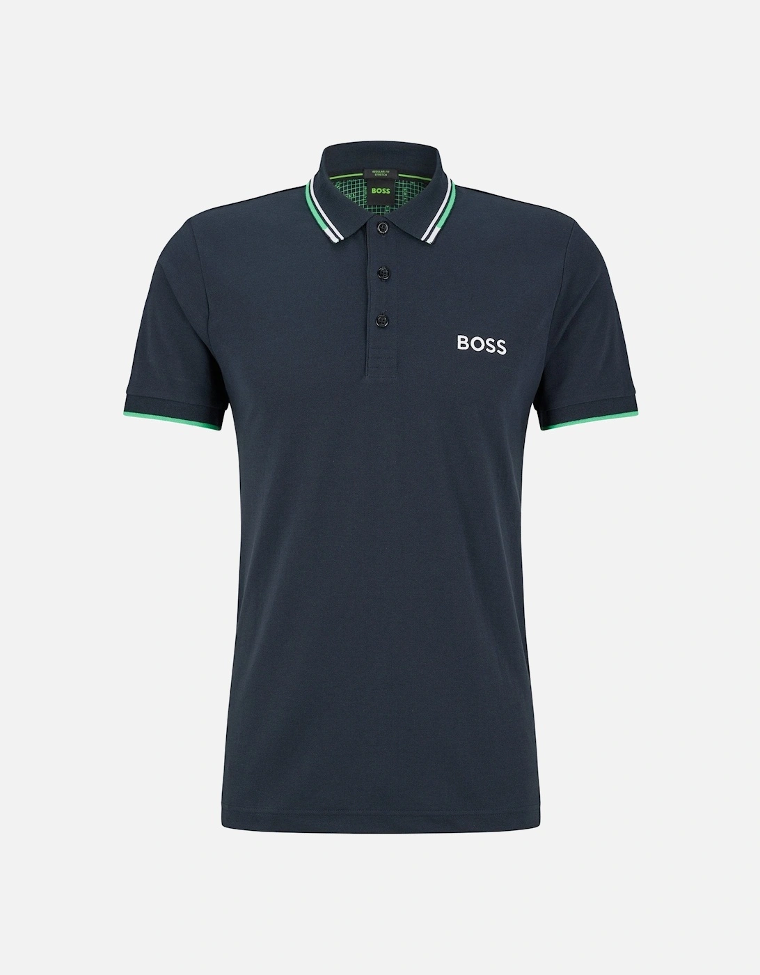Cotton-blend Polo Shirt in Navy blue, 4 of 3