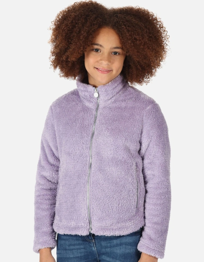 Girls Kallye Full Zip Fluffy Fleece Jacket