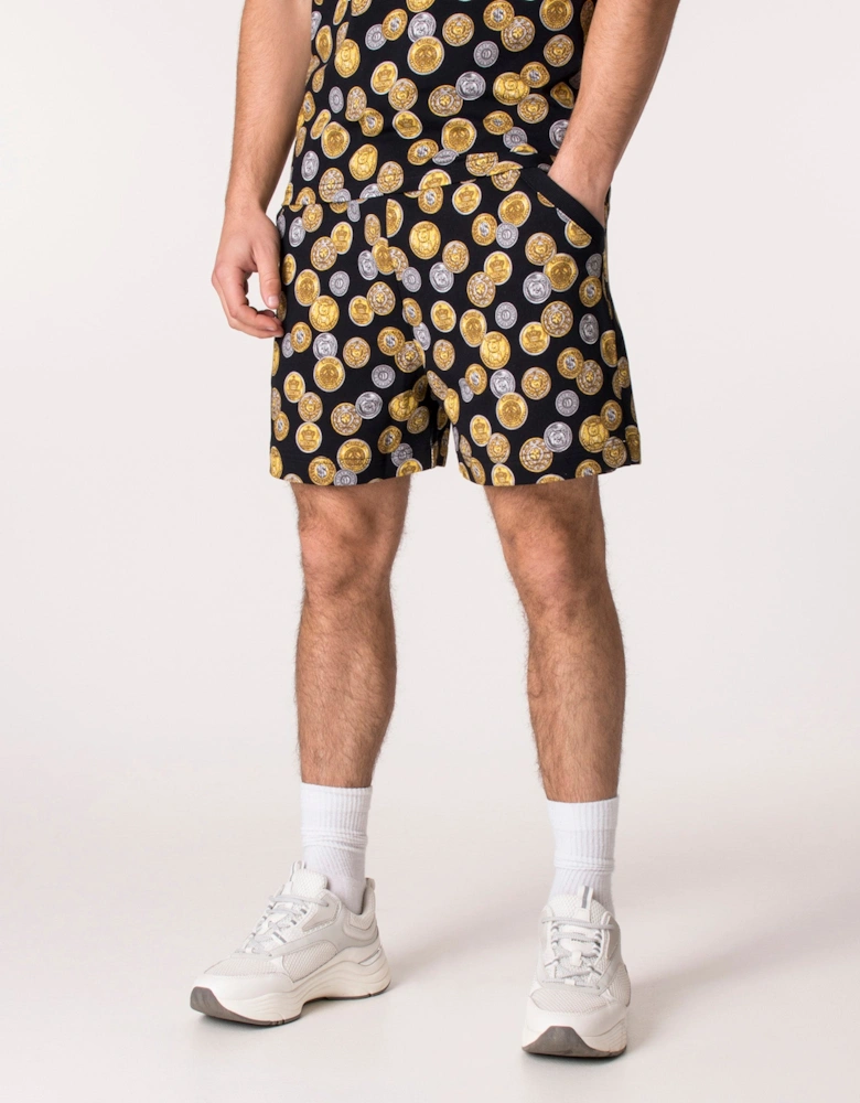Printed Coin Sweat Shorts